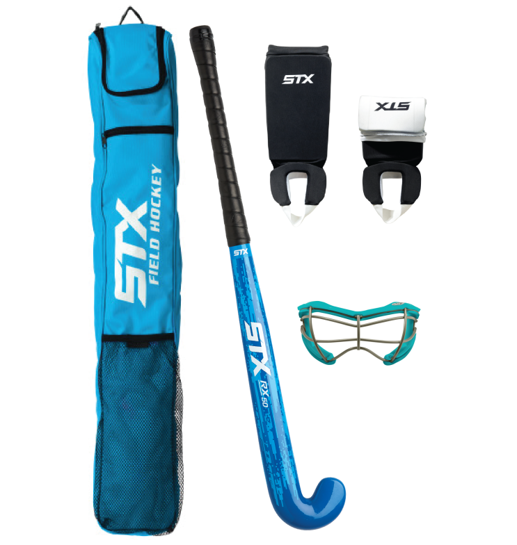 28 Inch, White/Blue/Teal STX Surgeon Rookie Field Hockey 