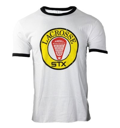 Vintage STX Bumper sticker logo t shirt, white