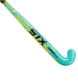 STX HPR 50 Field Hockey Stick, Teal and Yellow, Outside View