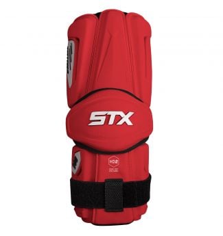 STX Stallion 900 Lacrosse Arm Guards red front