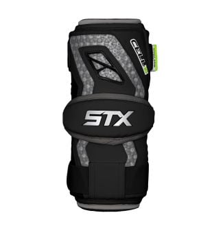 stx cell 6 lacrosse arm pad black front