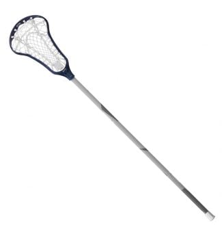 stx crux 400 complete stick with navy head and white crux mesh 2 pocket full photo