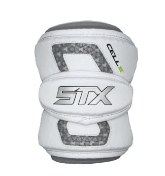 STX Cell 6 lacrosse elbow pads white front