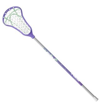 stx exult rise girl's lacrosse stick purple front