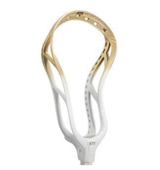 stx stallion 1k unstrung lacrosse head gold fade angled view
