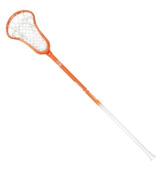 stx aria pro complete women's lacrosse stick orange fade front