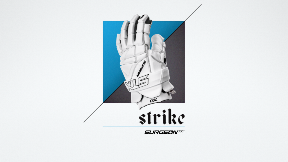 header image showing a surgeon 700 stx mens ice hockey glove with text reading 'strike'