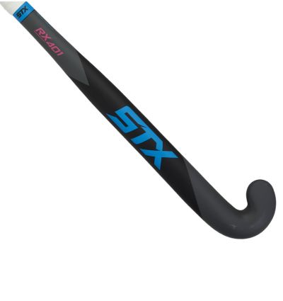 STX RX 401 Field Hockey Stick, Black Blue and Pink, Outside View